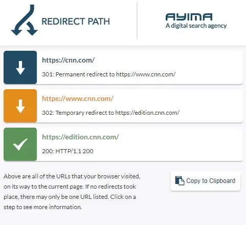 redirect path