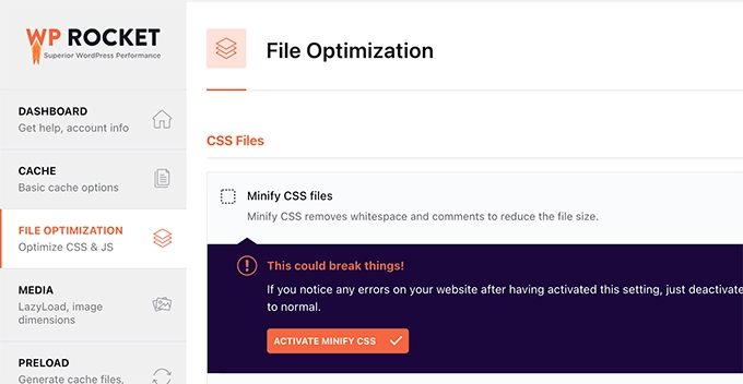 css minify